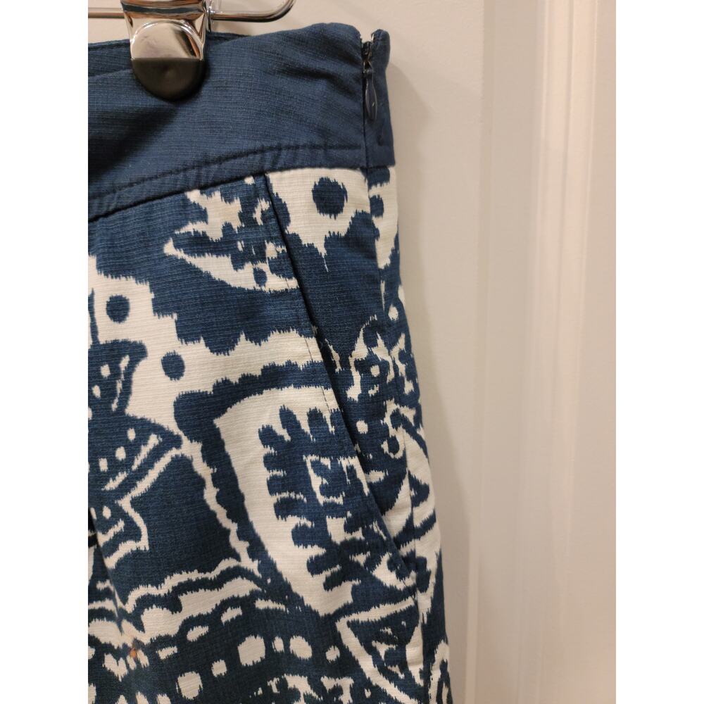 Merona Blue & White Floral Skirt with Pockets - Picture 3 of 6